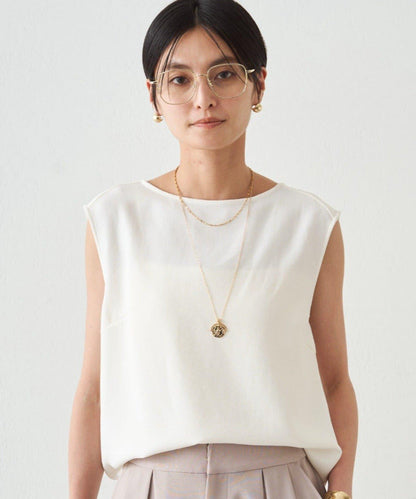 雙層喬其紗 無袖 襯衫