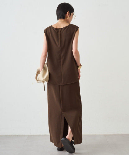 雙層喬其紗 無袖 襯衫