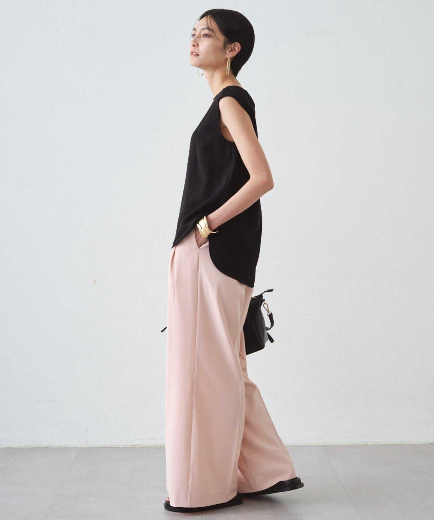 雙層喬其紗 無袖 襯衫