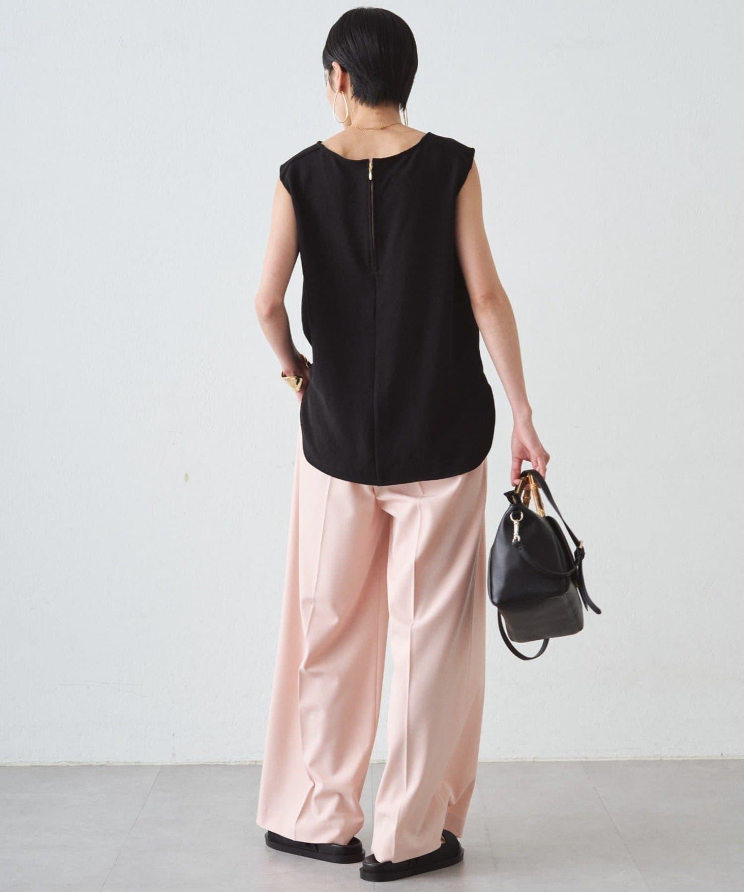 雙層喬其紗 無袖 襯衫