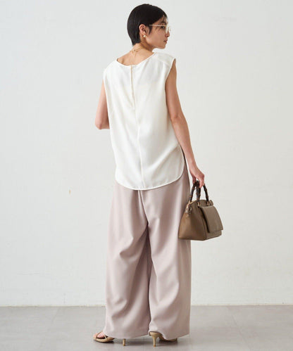 雙層喬其紗 無袖 襯衫