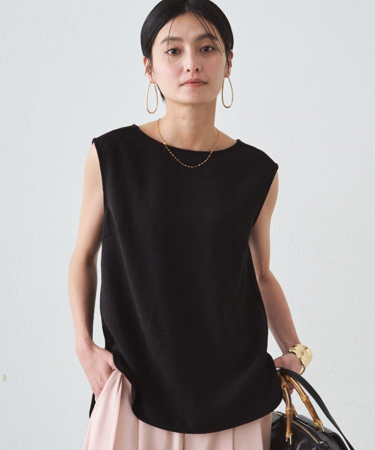 雙層喬其紗 無袖 襯衫