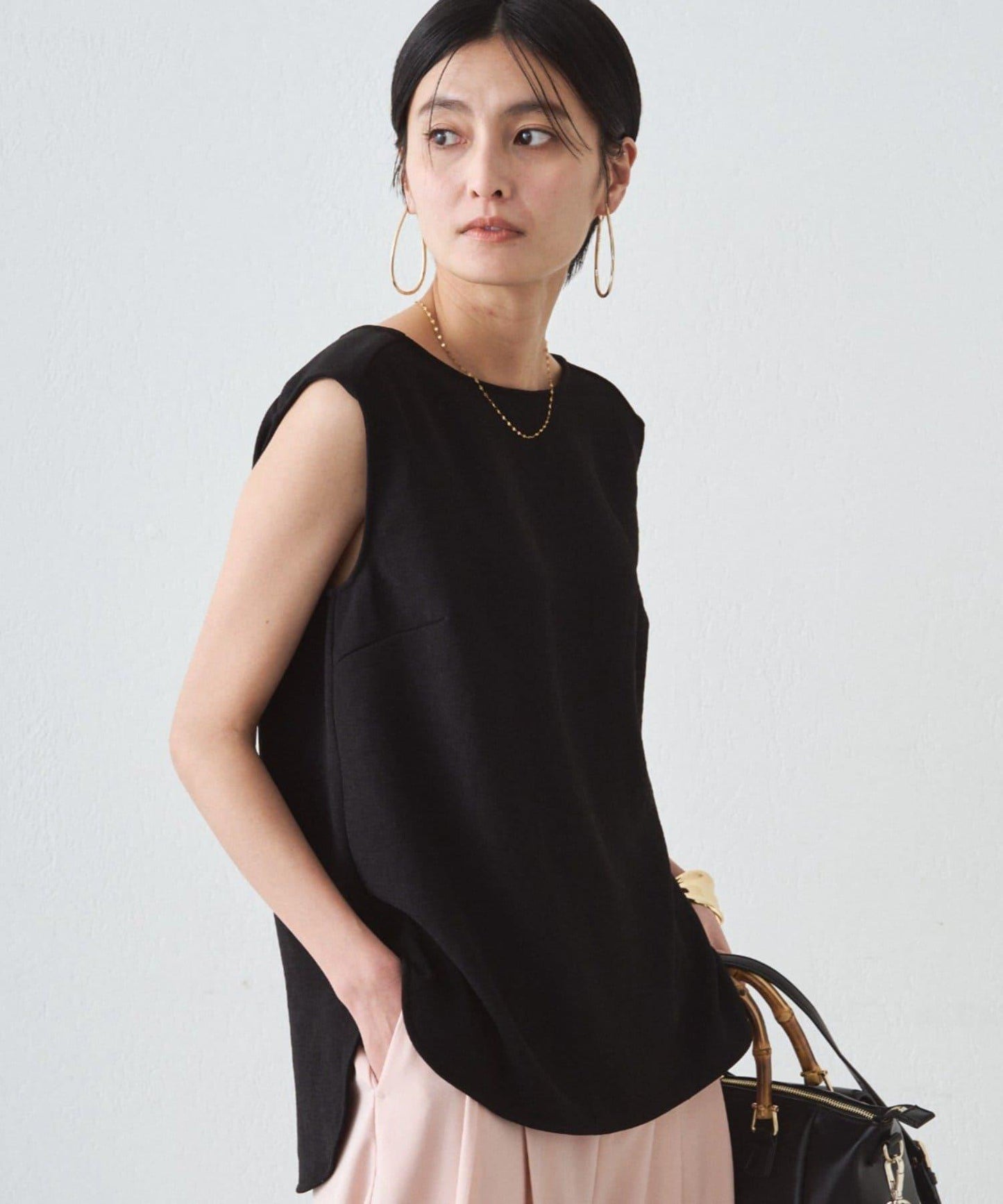 雙層喬其紗 無袖 襯衫