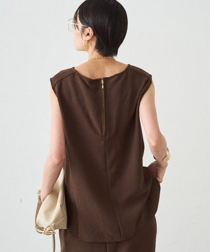 雙層喬其紗 無袖 襯衫