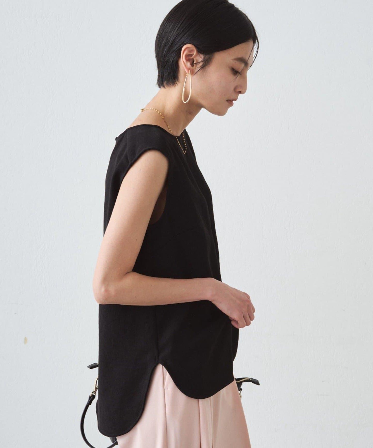 雙層喬其紗 無袖 襯衫