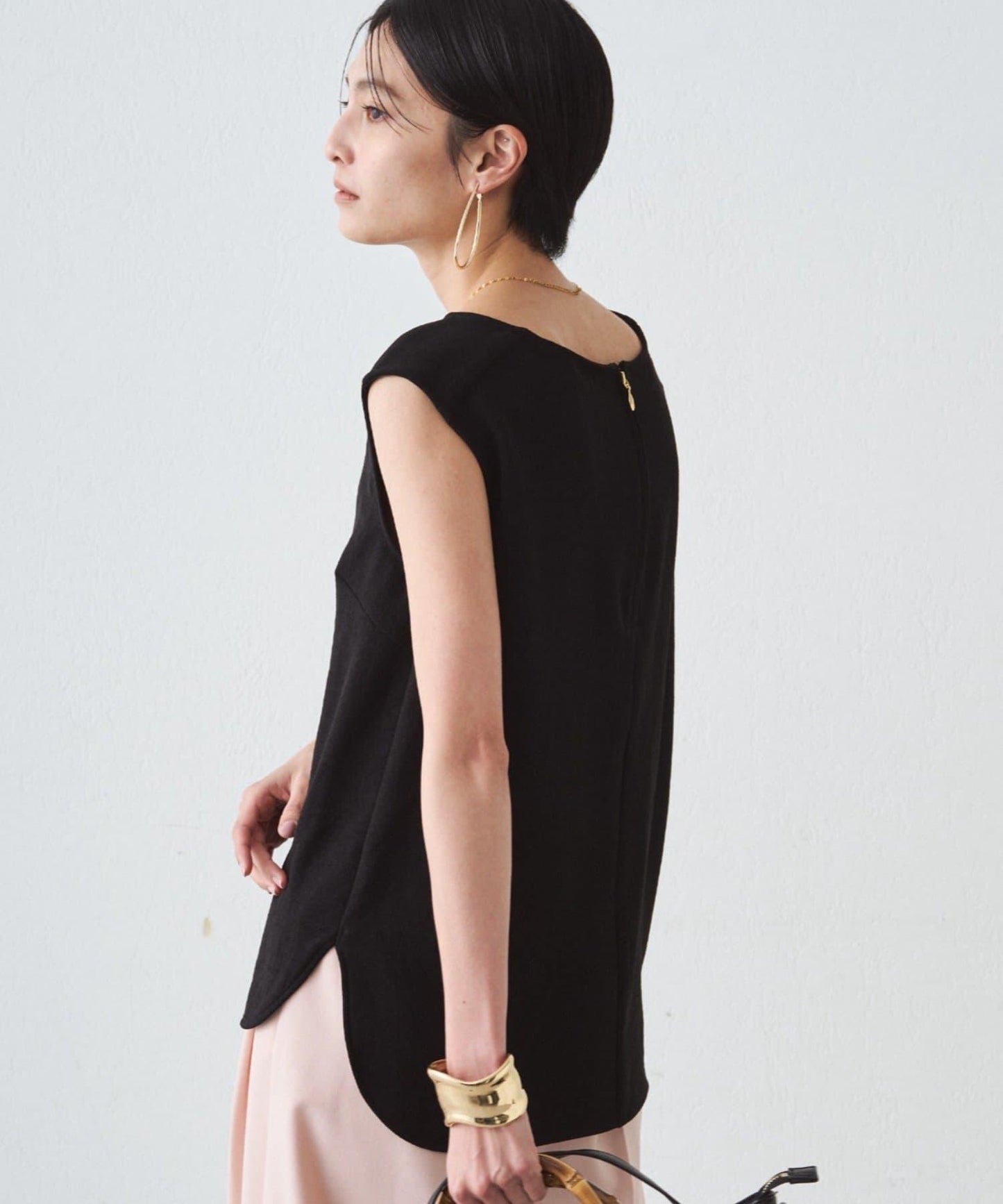 雙層喬其紗 無袖 襯衫