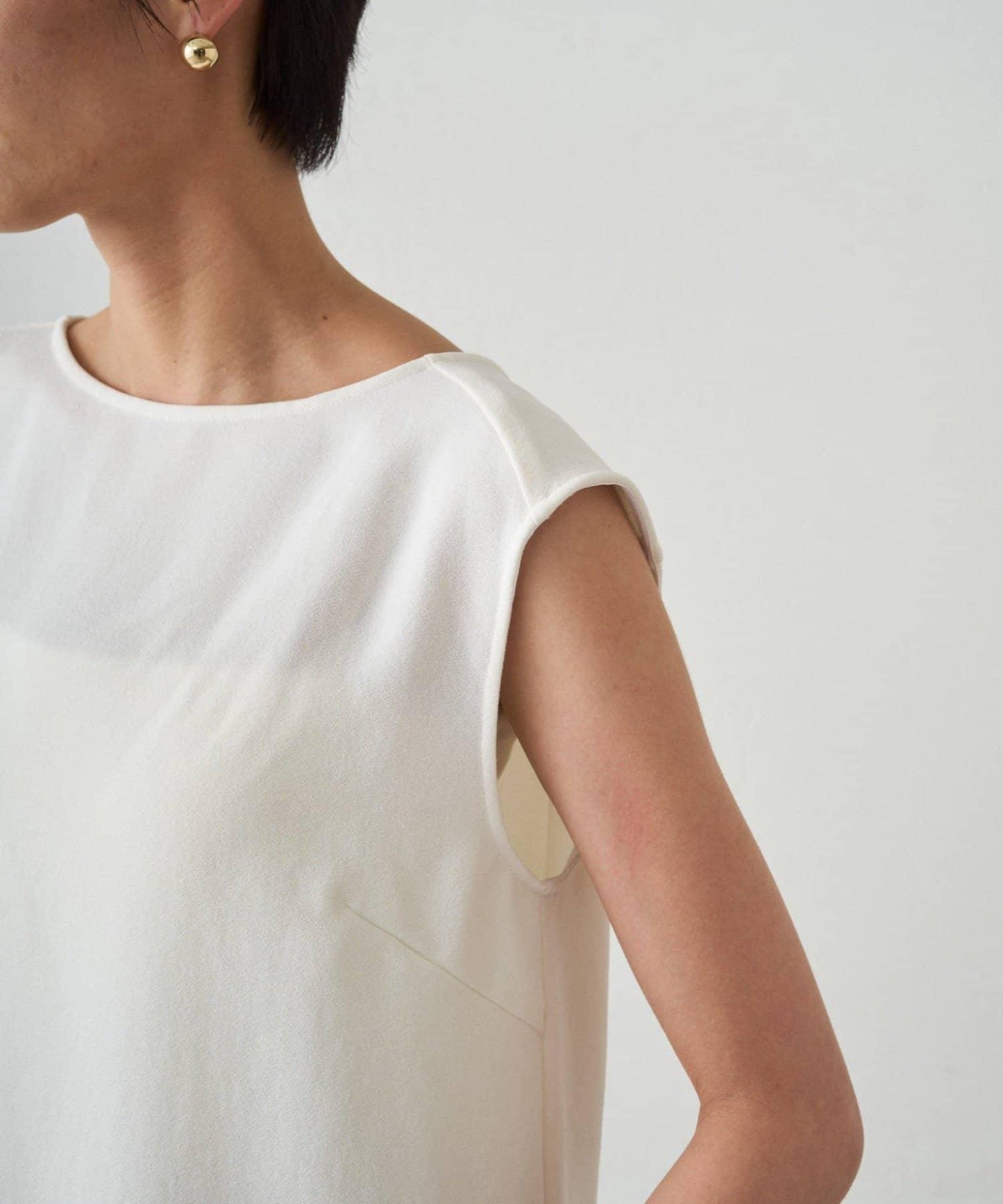 雙層喬其紗 無袖 襯衫