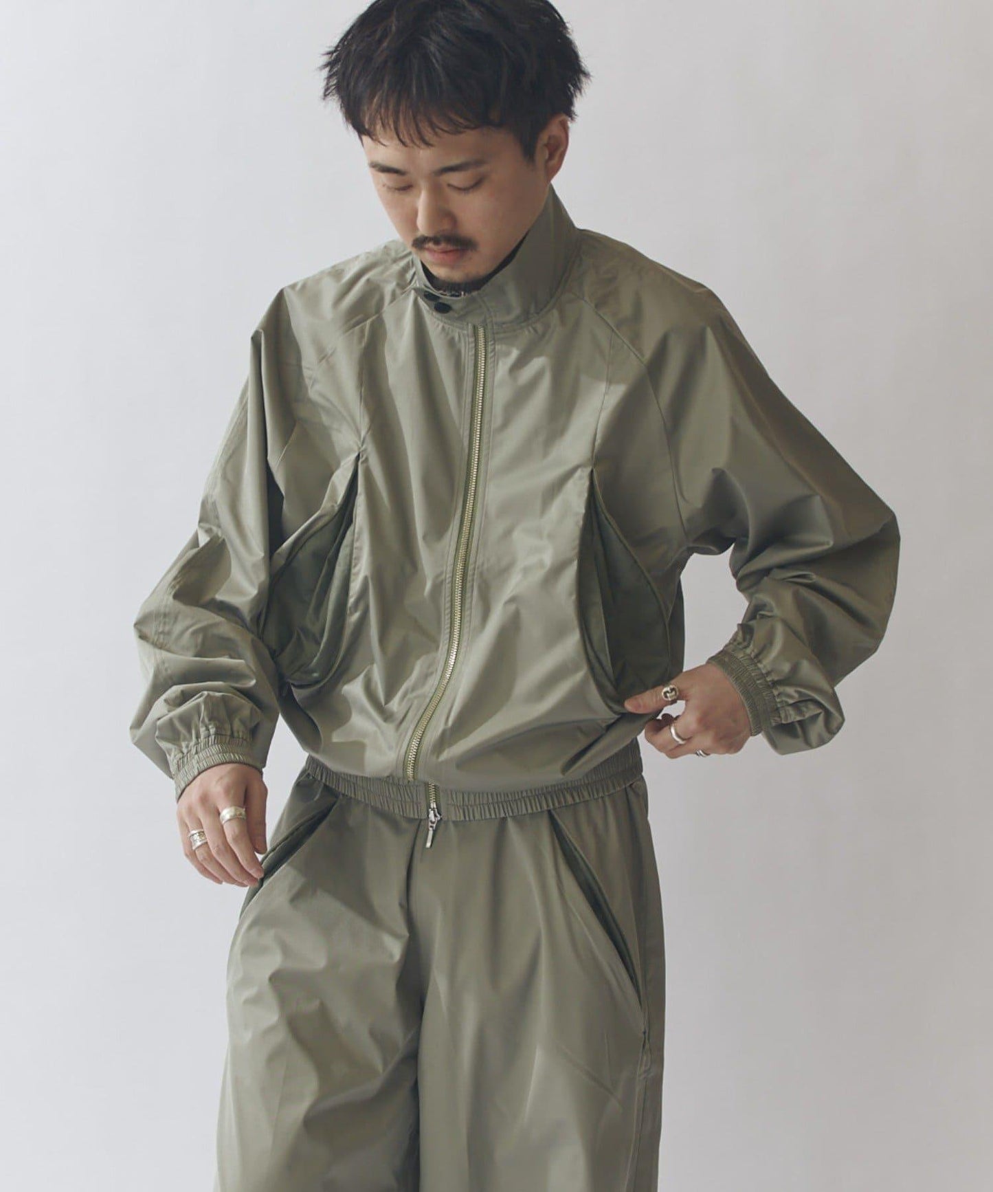 絲混柔軟觸感夾克