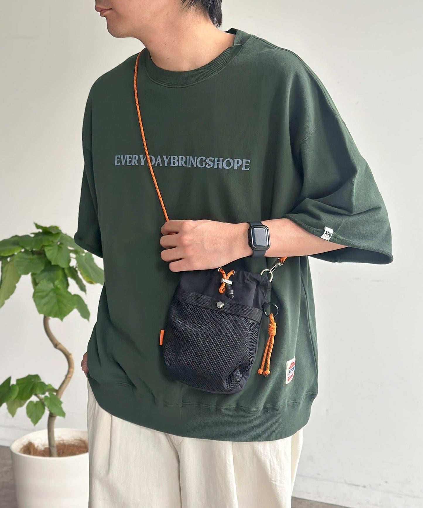 做舊染色 五分袖 毛圈衛衣