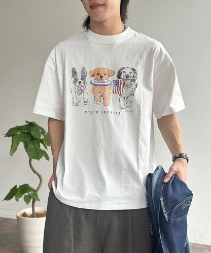 復古風動物圖案T恤