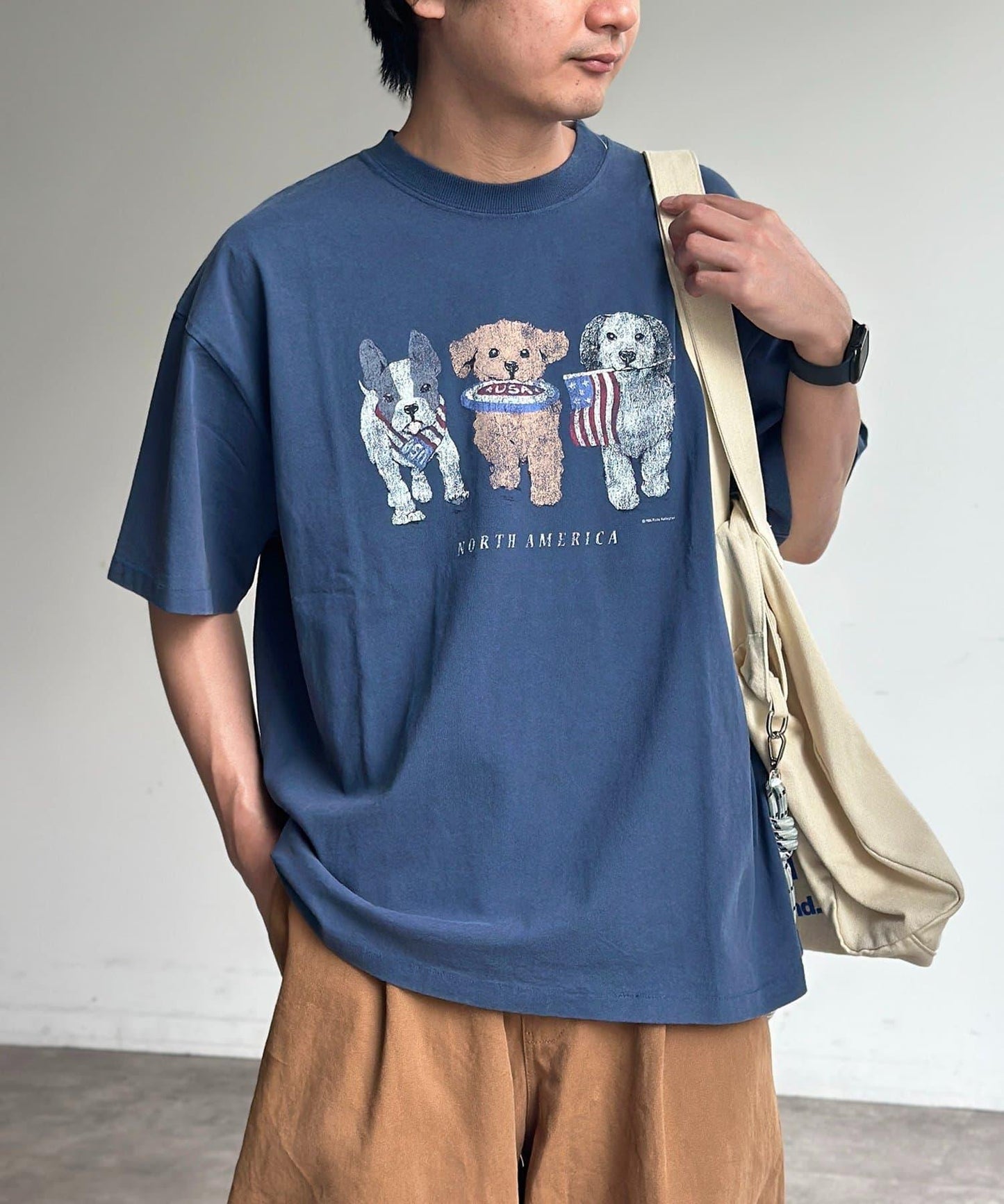 復古風動物圖案T恤