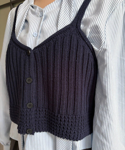 背心組合 蝴蝶結設計 襯衫套裝