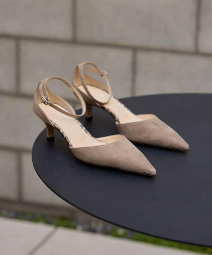 <インフルエンサーコラボカラーあり>【Hoaw.】スエードポインテッドパンプス