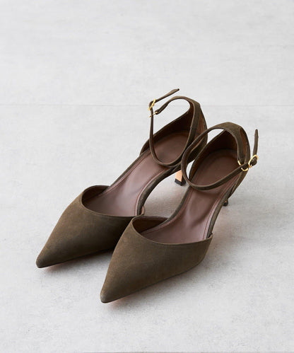<インフルエンサーコラボカラーあり>【Hoaw.】スエードポインテッドパンプス