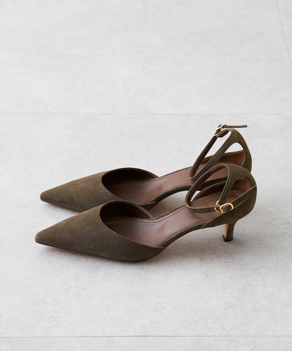 <インフルエンサーコラボカラーあり>【Hoaw.】スエードポインテッドパンプス