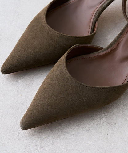 <インフルエンサーコラボカラーあり>【Hoaw.】スエードポインテッドパンプス