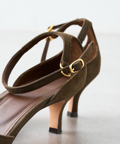 <インフルエンサーコラボカラーあり>【Hoaw.】スエードポインテッドパンプス