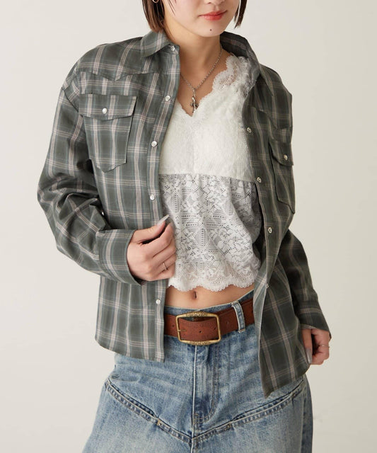 格紋西部風襯衫