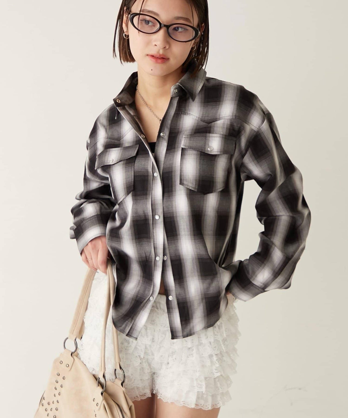 格紋西部風襯衫