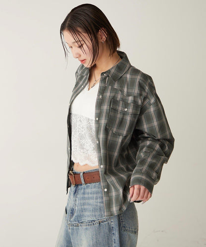 格紋西部風襯衫