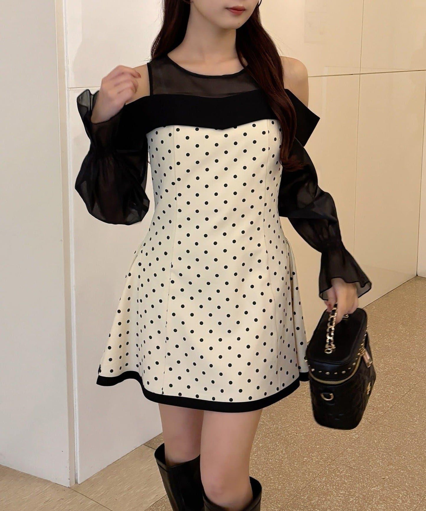 【one after another】袖取り外し可能ミニワンピース