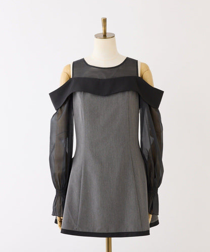 【one after another】袖取り外し可能ミニワンピース