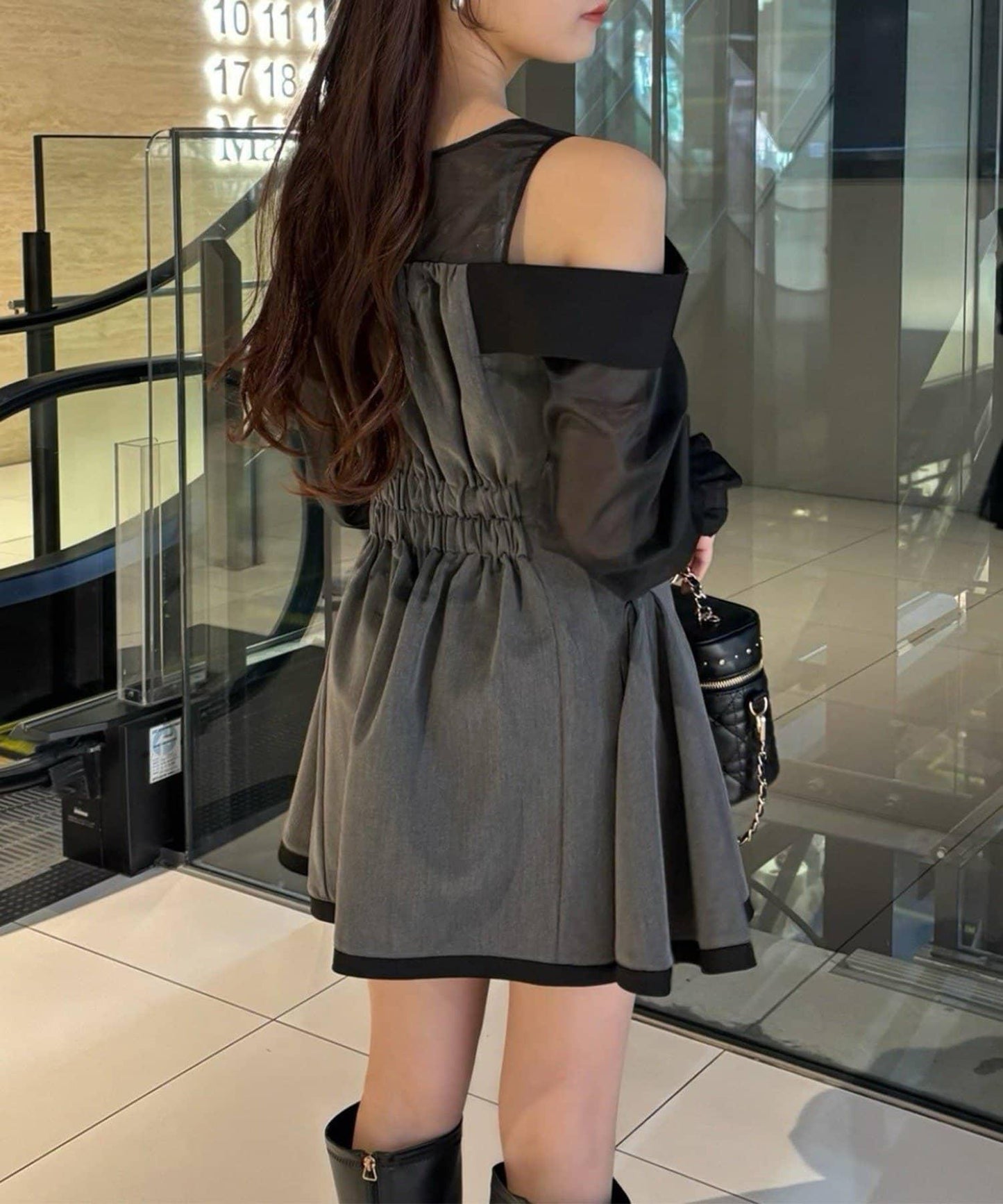 【one after another】袖取り外し可能ミニワンピース