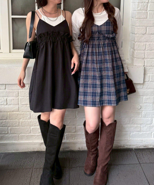 2WAY吊帶長款上衣