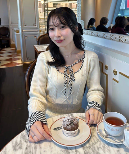 RMAF 麻花紋針織迷你連衣裙