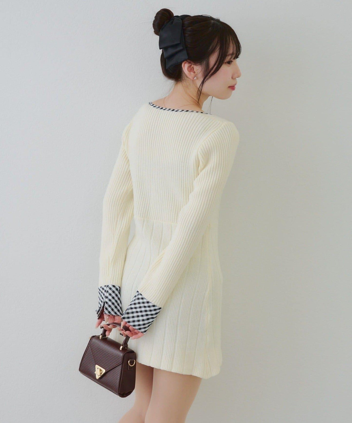 RMAF 麻花紋針織迷你連衣裙