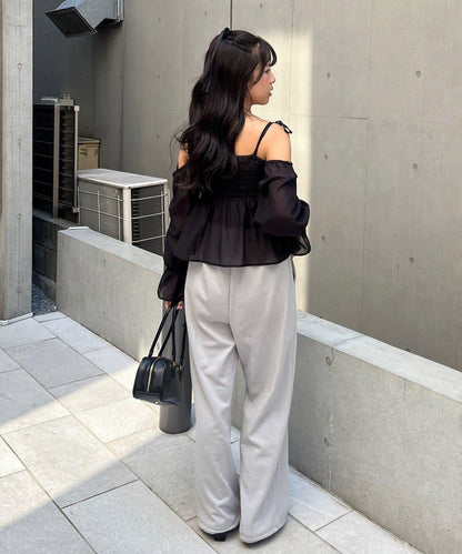 【RMAF】袖2wayシャーリングブラウス