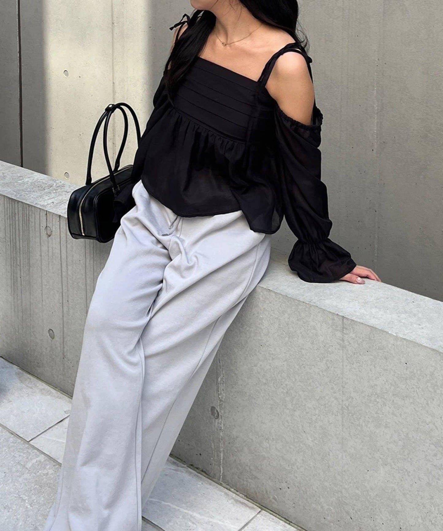 【RMAF】袖2wayシャーリングブラウス