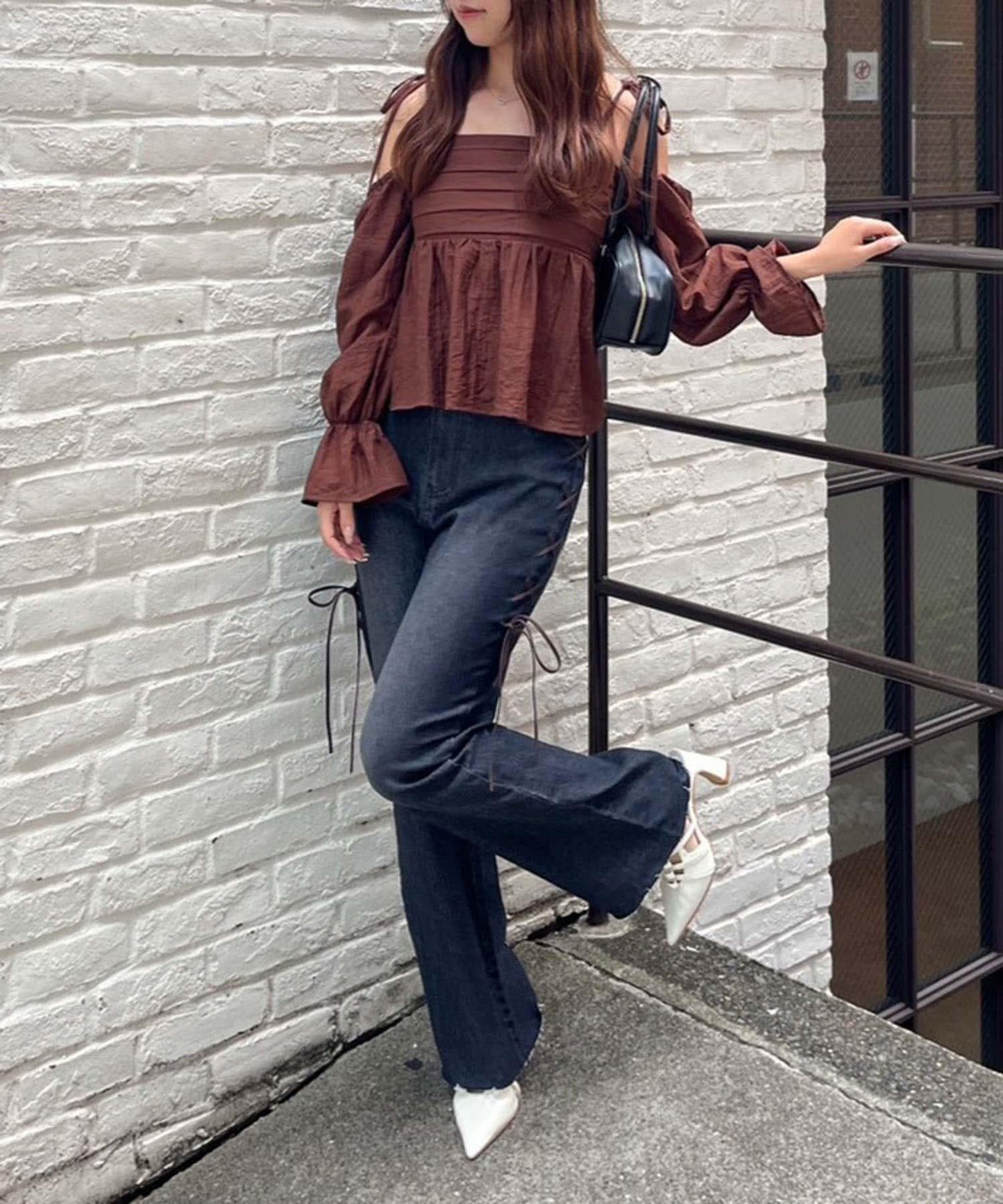 【RMAF】袖2wayシャーリングブラウス