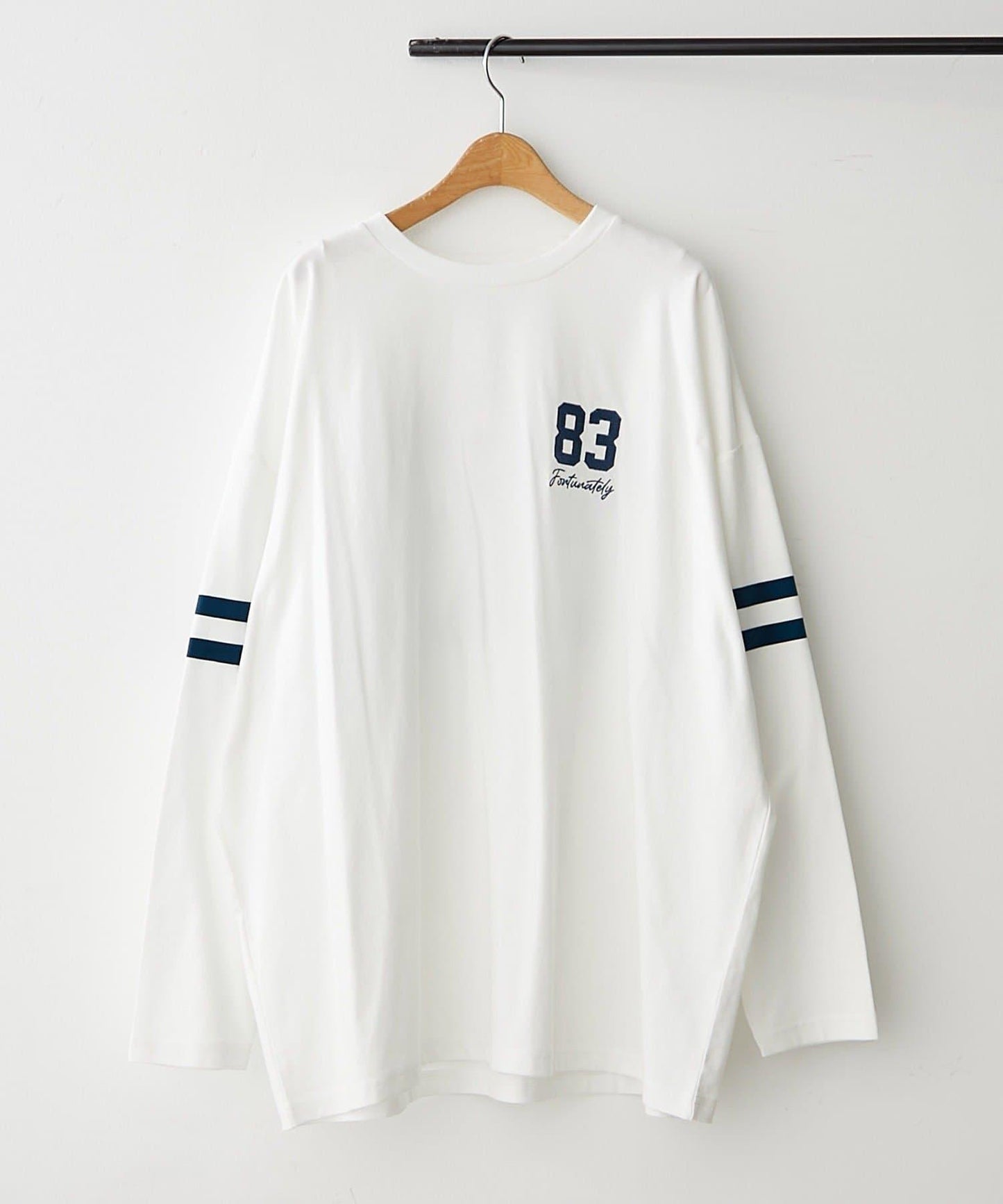 袖部線條數字印花 寬鬆 BIGT T恤