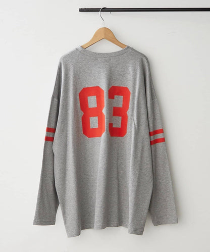 袖部線條數字印花 寬鬆 BIGT T恤