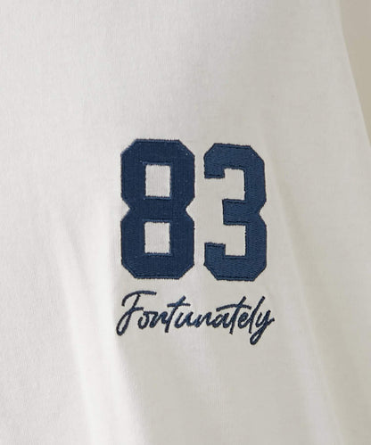 袖部線條數字印花 寬鬆 BIGT T恤