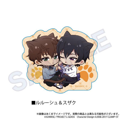 反叛的魯路修（反叛的魯路修） 貼貼貓系列 ルルーシュ＆スザク 不規則剪裁貼紙