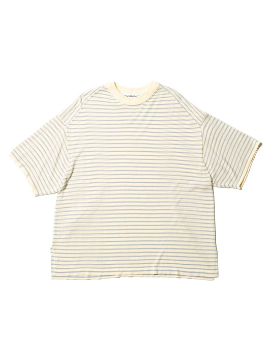 人造絲混紡紗條紋短袖針織衫 RESEARCHED SWEATER SS BORDER