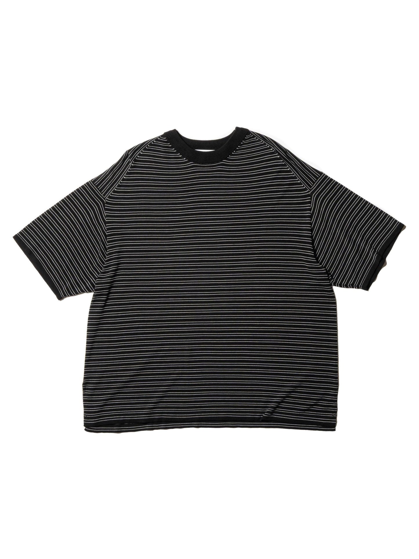 人造絲混紡紗條紋短袖針織衫 RESEARCHED SWEATER SS BORDER