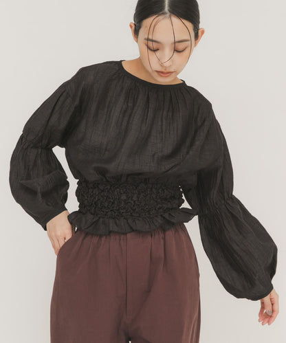 爆米花褶皺設計 襯衫