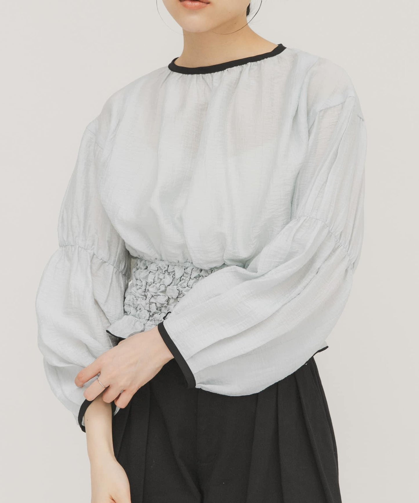 爆米花褶皺設計 襯衫