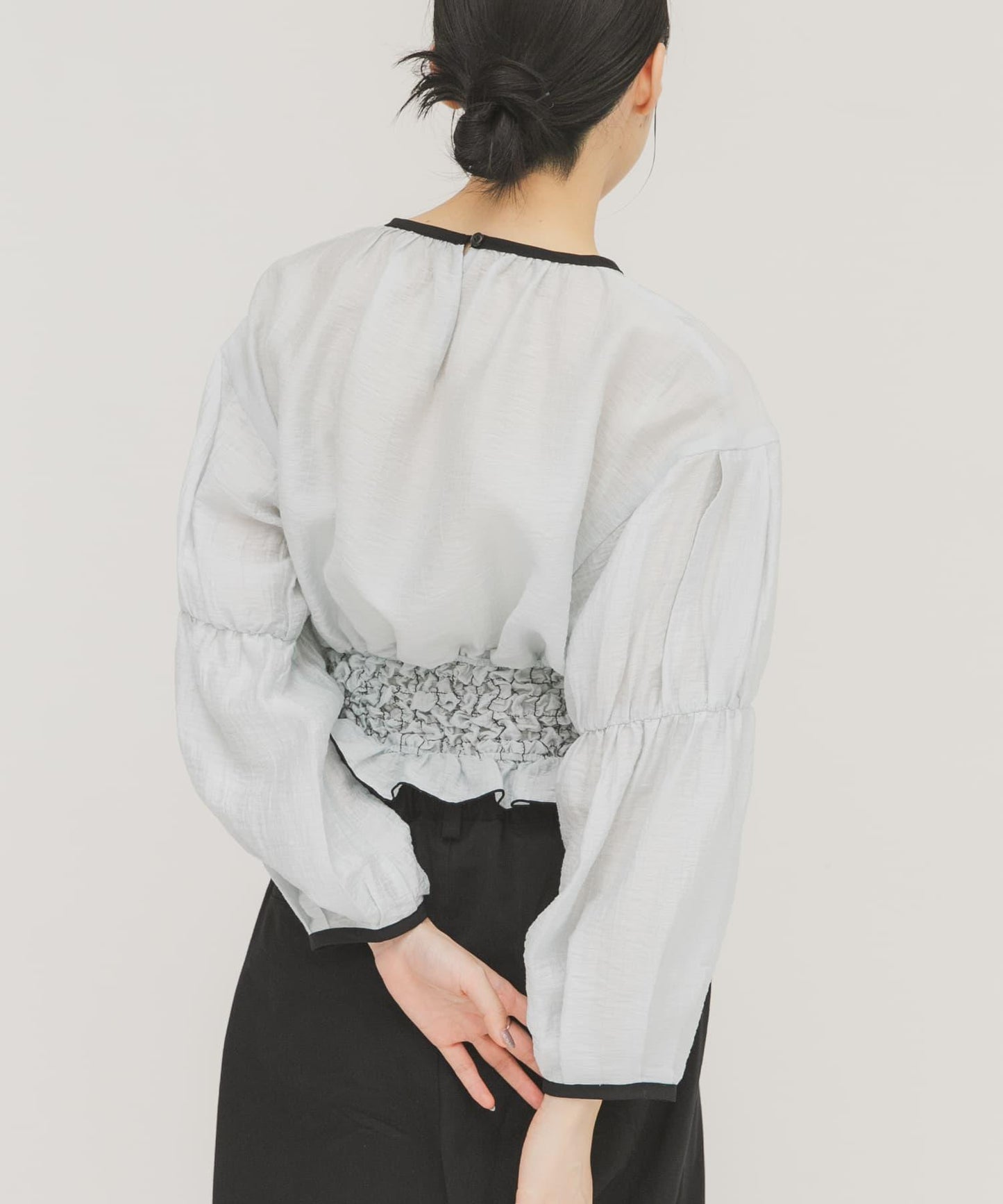 爆米花褶皺設計 襯衫