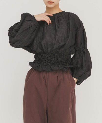 爆米花褶皺設計 襯衫