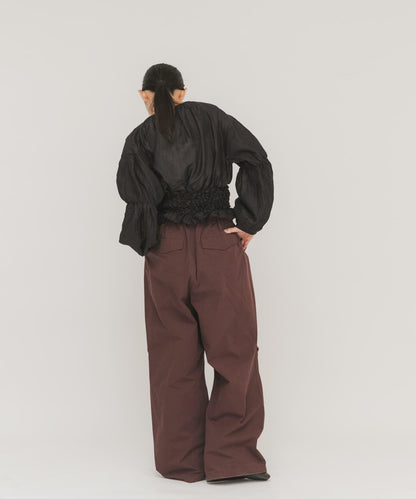 爆米花褶皺設計 襯衫