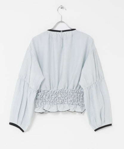 爆米花褶皺設計 襯衫