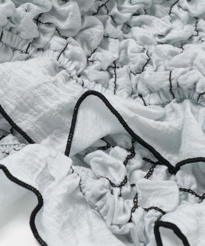 爆米花褶皺設計 襯衫