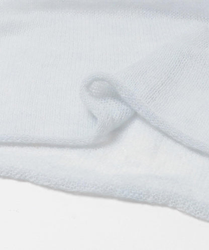 後開口透紗針織上衣