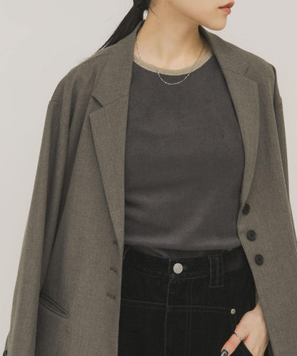 雙色毛巾布背心