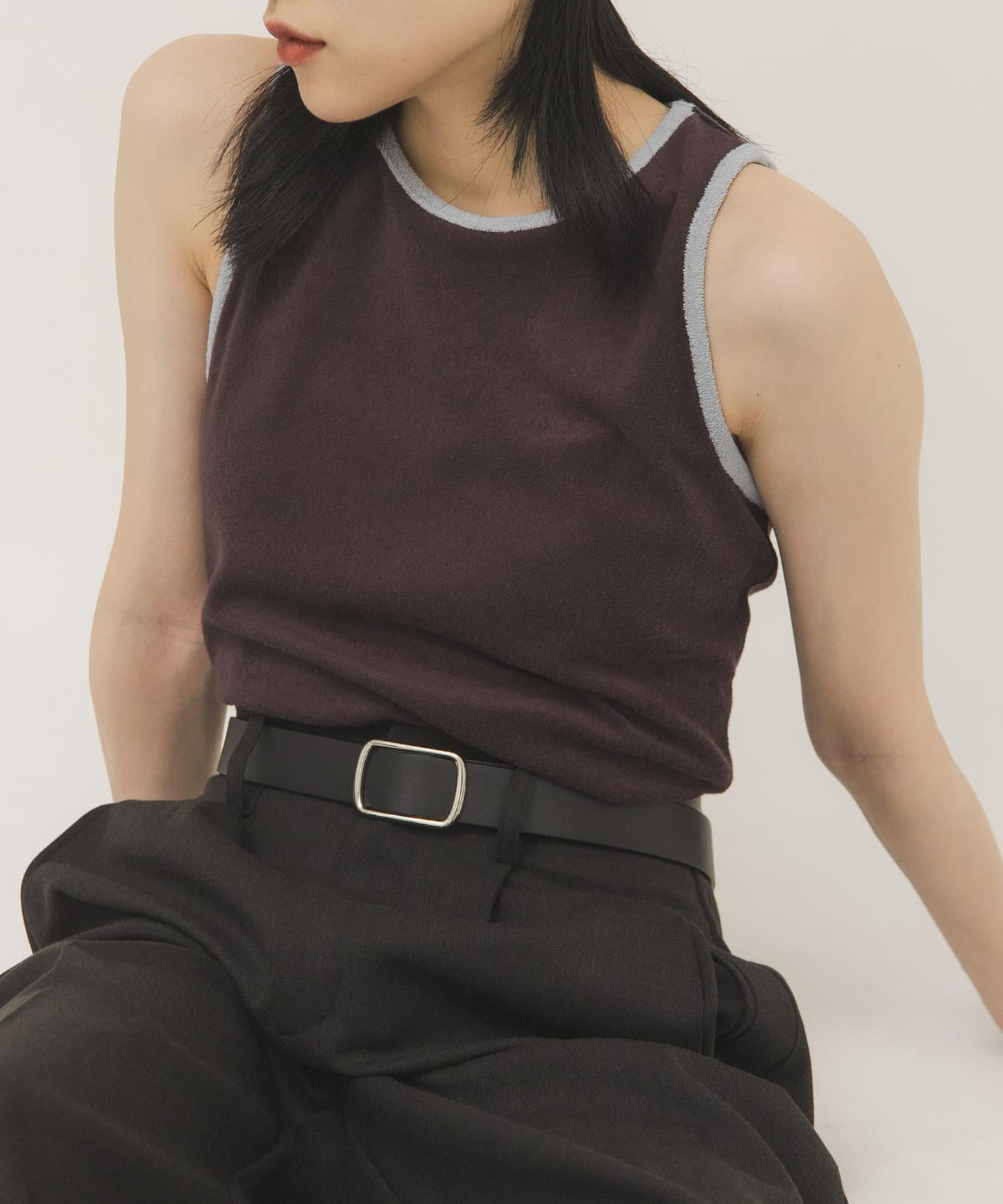 雙色毛巾布背心