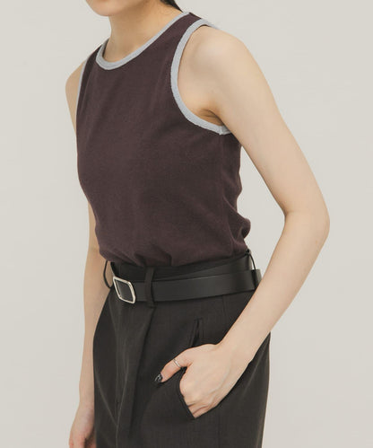 雙色毛巾布背心